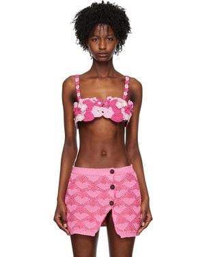 Marco Rambaldi Sweetheart Neck Bra - Red