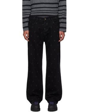 Robyn Lynch Laser Etched Eire Motif Jeans - Black