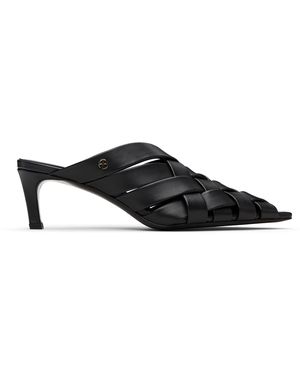 Anine Bing Eve Mule Heeled Sandals - Black