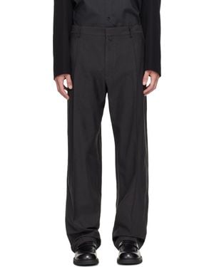 MM6 by Maison Margiela Wool Twill Trousers - Black