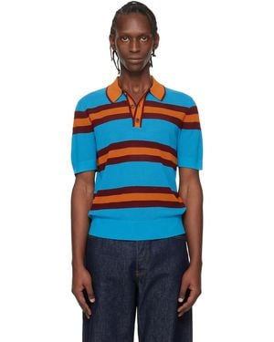 Dries Van Noten Striped Polo - Black