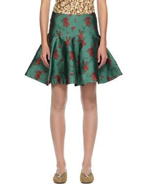 Edward Cuming Wallpaper Gala Midi Skirt - Green