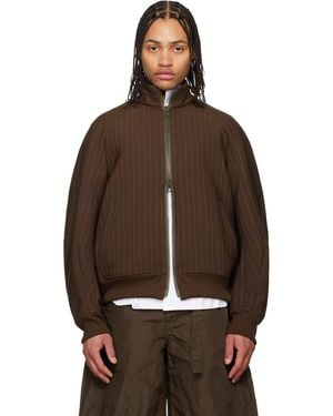 Sacai Matelasse Twill Blouson Jacket - Brown