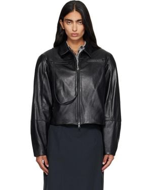 Paloma Wool Banui Leather Jacket - Black
