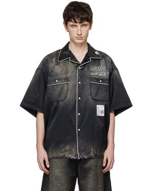 Maison Mihara Yasuhiro Sun Faded Like Satin Shirt - Black