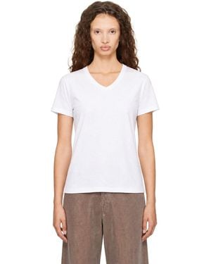 Leset Margo V Neck T-Shirt - White