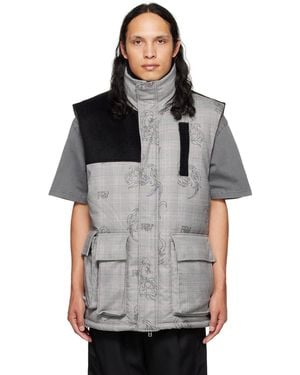 Feng Chen Wang Printed Down Vest - Black