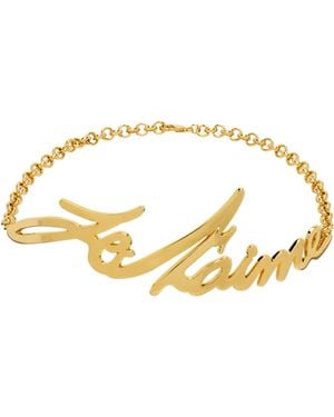 Balmain ゴールド 'Je T'Aime' チョーカー - ブラック