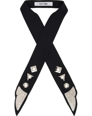 Toga Metal Ribbon Tie - Black
