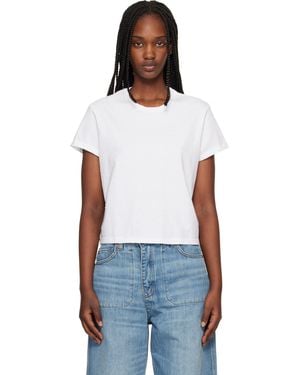 RE/DONE T-Shirt Droit 1950S Blanc Édition Hanes - Noir