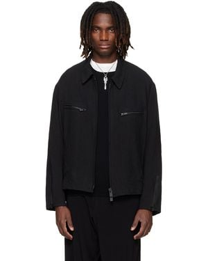 Yohji Yamamoto Zip Blouson Jacket - Black