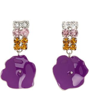 Marni Flower Earrings - Purple