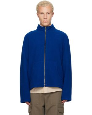 Rier Pull Bleu En Molleton À Glissière