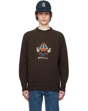 Bally ブラウン Alpine Flowers クルーネックセーター - ブラック