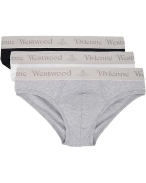 Vivienne Westwood Three-pack Slip Band Briefs - Grey