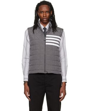 Thom Browne Ripstop Light Weight Down Vest - Grey