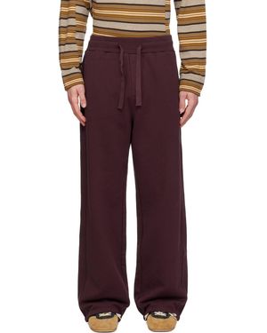 Sanderlak Pantalon De Survêtement Bourgogne À Cordon Coulissant - Rouge