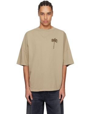Palm Angels ベージュ Palms Over Tシャツ - ナチュラル