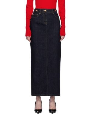 Versace Medusa '95 Denim Maxi Skirt - Blue