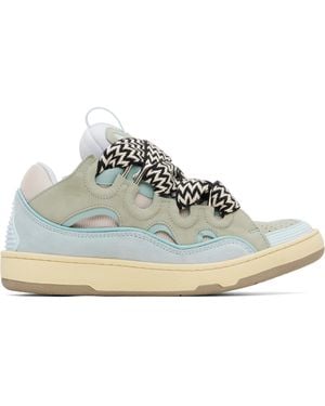 Lanvin Leather Curb Sneakers - Black