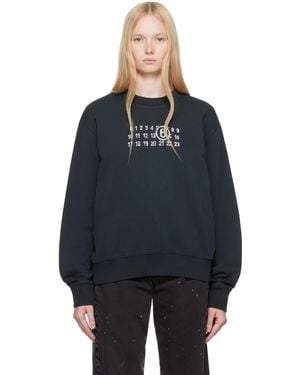 MM6 by Maison Martin Margiela ブラック Numeric スウェットシャツ