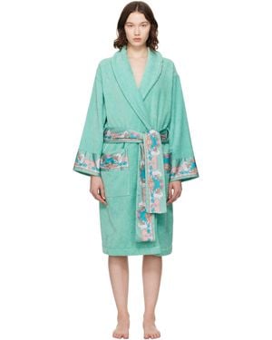 Versace Coral Theatre Bathrobe - Green