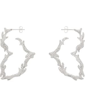 Collina Strada Flame Heart Earrings - Black