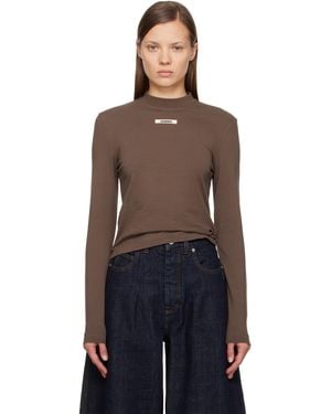 Jacquemus ブラウン 'The Gros Grain' 長袖Tシャツ - ブラック