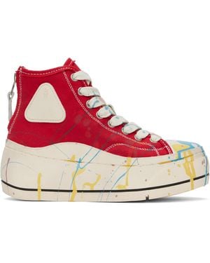 R13 レッド Kurt ハイカットスニーカー