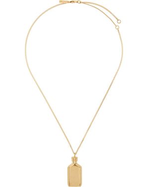 Calvin Klein Short Ck One Charm Necklace - Metallic
