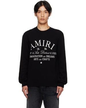 Amiri Pull Noir À Logo Arts District Et À Col Ras Du Cou