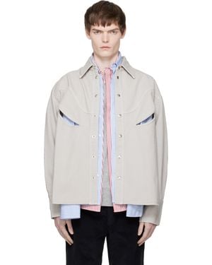 Commission Rider Denim Overshirt - White