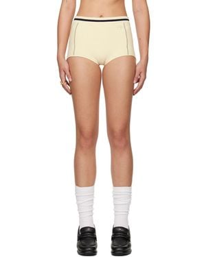 Ambush Off- Contrast Stitch Culotte Shorts - Multicolor