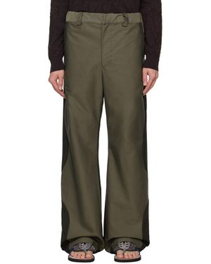 Serapis Pantalon Contrasté Noir Et Gris À Panneaux - Multicolore