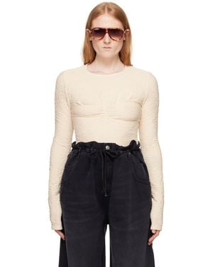 Isabel Marant Off-white Floride Long Sleeve T-shirt - Black