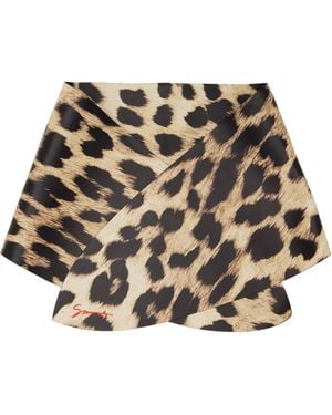 Givenchy Leather Leopard Print Scarf - Multicolour