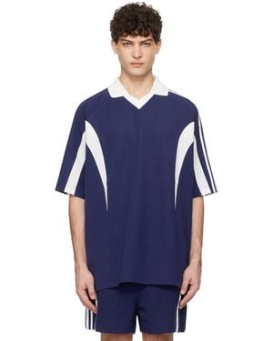 Y-3 V-Neck Polo - Blue