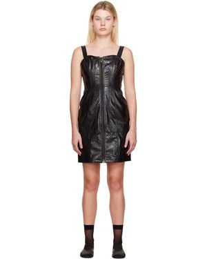 LVIR Faux-Leather Minidress - Black
