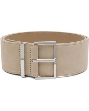 Frankie Shop Evro Suede Leather Belt - Black
