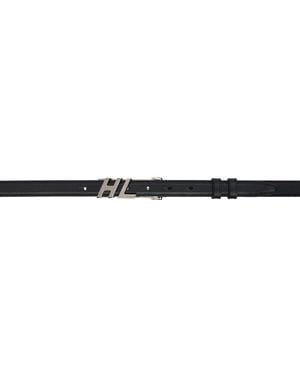 Helmut Lang Leather Logo Belt - Black