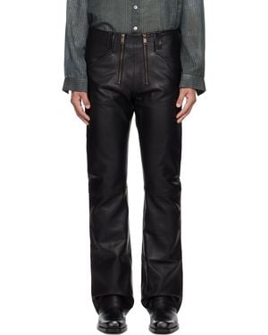 Enfants Riches Deprimes German Engineering Leather Trousers - Black