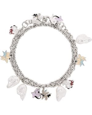 we11done Monster Charms Necklace - Metallic