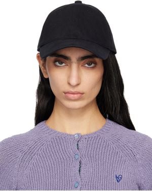 Acne Studios Embroidered-Logo Cap - Blue