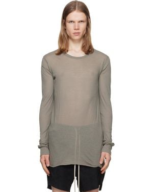 Rick Owens Taupe Tower Basic Ls T-Shirt - Grey