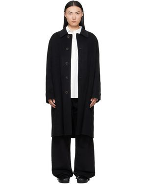 MM6 by Maison Margiela Double-Faced Wool Coat - Black