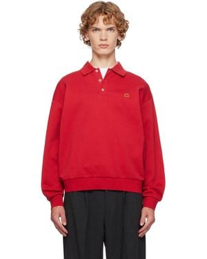 DUNST Leather Logo Collared Polo