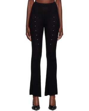 Rui Flared Lounge Trousers - Black