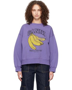 Ganni Vintage Wash Sweatshirt - Purple