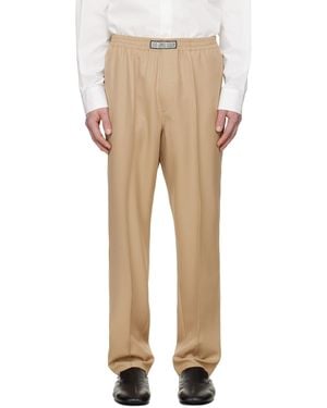 Louis-Gabriel Nouchi Wool Jogging Track Pants - Natural