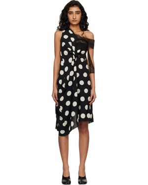 knee length dresses for ladies Junya Watanabe Comme des Garçons Green Sleeveless Lace Patch-Work Dres –  Basha Gold